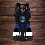 Police Officer Custom Tank Top Back The Blue Thin Line Personalized Gift - PERSONAL84