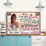 Christian Woman Custom Poster Am The Daughter Of The King I Am His Personalized Gift For Her