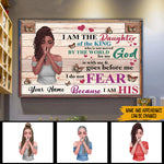 Christian Woman Custom Poster Am The Daughter Of The King I Am His Personalized Gift For Her