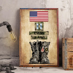 Veteran Custom Poster Name and Rank Personalized Gift