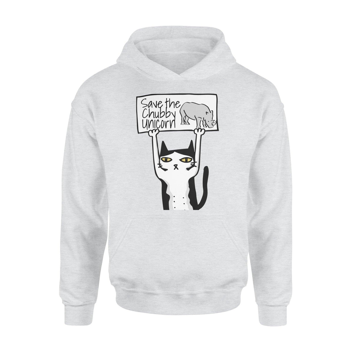 Rhino Save The Chubby Unicorn Cat Funny- Standard Hoodie - PERSONAL84