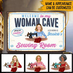 Sewing Custom Poster Welcome To My Woman Cave Personalized Gift For Sewing Lovers - PERSONAL84