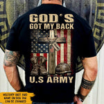 Soldier Custom Shirt God's God my Back Personalized Gift - PERSONAL84