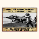 Veteran Custom Poster Operation Rolling Thunder Personalized Gift