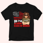 Female Veteran Custom Shirt DD-214 ALumni Class Of Women Personalized Gift