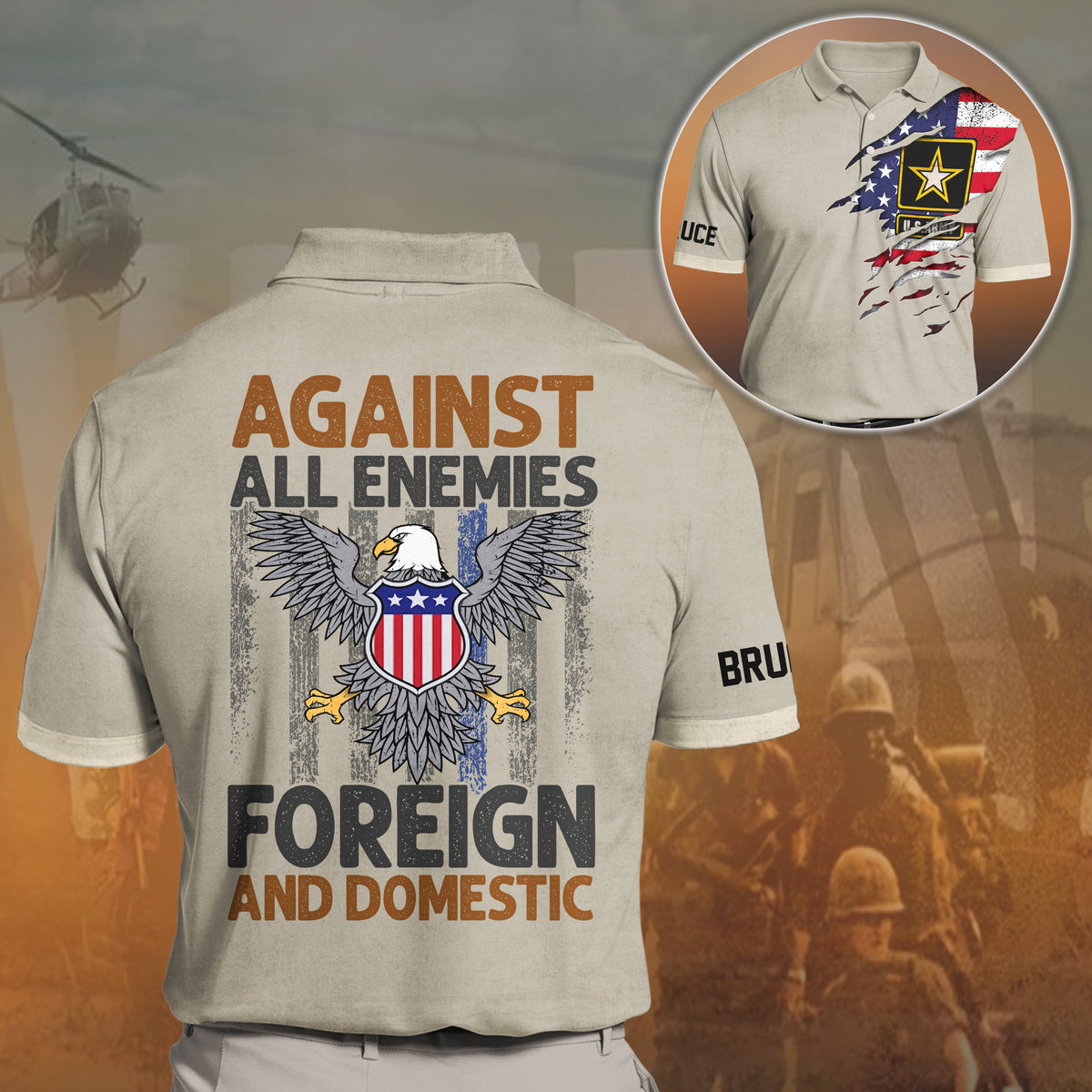 Veteran Custom Polo Shirt I Walked The Walk Personalized Gift