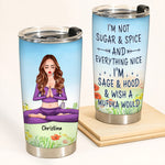Yoga Girl Custom Tumbler Sage Hood And Wish A Mufuka Would Personalized Gift