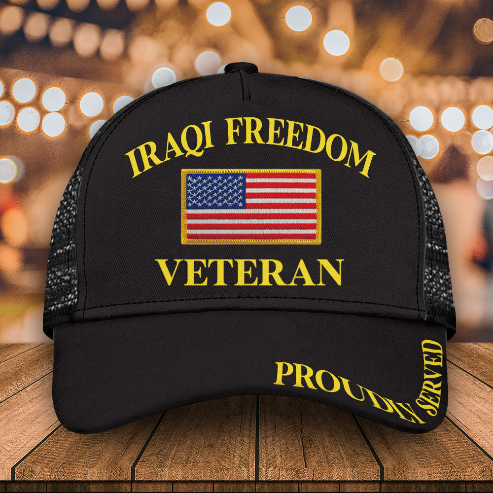 Veteran Custom Cap Proudly Served Personalized Gift