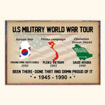 Veteran Custom Poster Military World War Tour Personalized Gift