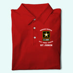 Veteran Custom Polo Shirt Proudly Served In Military Personalized Gift