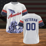 Veteran Custom Baseball Jersey America Veteran Personalized Gift