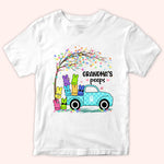 Easter Custom Shirt Grandma's Peeps Vintage Truck With Grandkids Name Personalized Gift