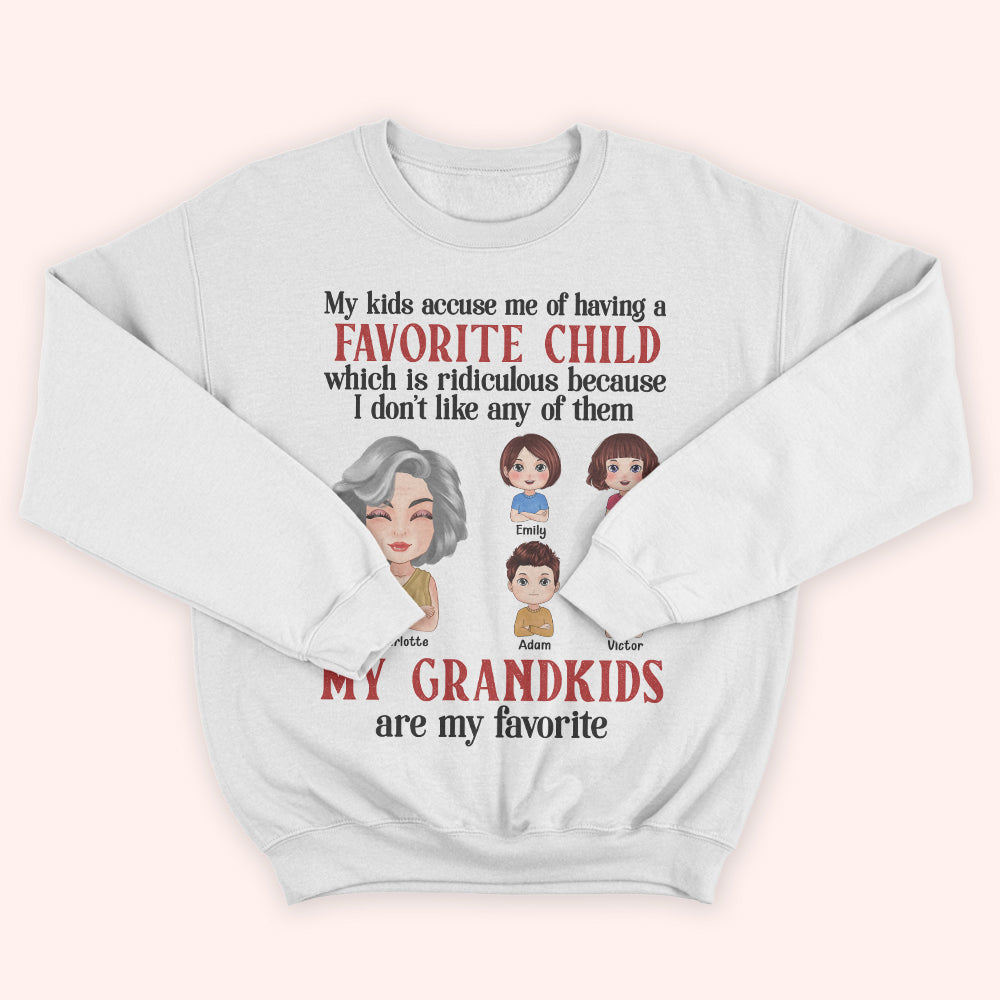 Grandma Custom Shirt My Grandkids Are My Favorite Personalized Gift