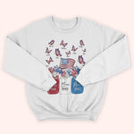 Grandma Custom Shirt Patriotic Butterflies And Flowers Personalized Gift