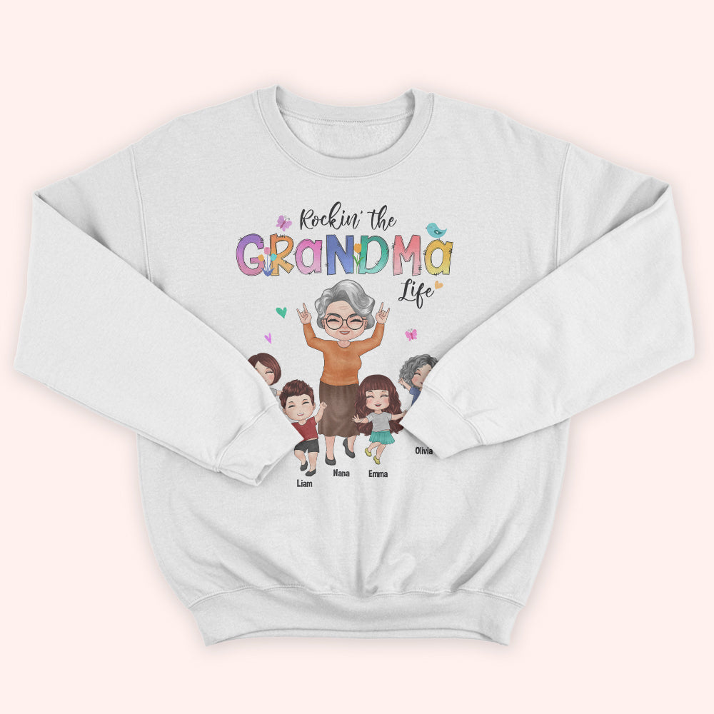 Grandma Custom Shirt Rocking The Grandma Life Personalized Gift