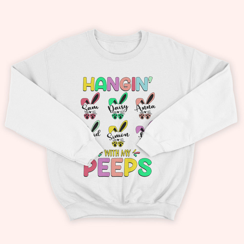 Easter Custom Shirt Grandma Hanging With My Peeps Personalized Gift