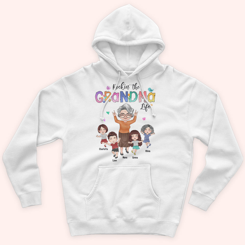 Grandma Custom Shirt Rocking The Grandma Life Personalized Gift