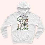Gardening Custom Shirt I Just Want To Be In My Garden With My Dogs Personalized Gift