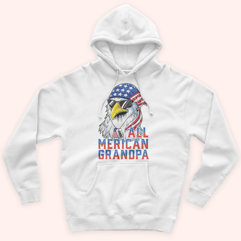 Veteran Custom Shirt All Merican Grandpa Personalized Gift For Fourth Of July