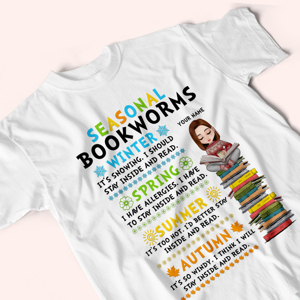 Book Reader Custom Shirt Seasonal Bookworms Personalized Gift For Book Lover