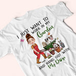 Gardening Custom Shirt Work In My Garden Hang Out With My Dogs Personalized Gift