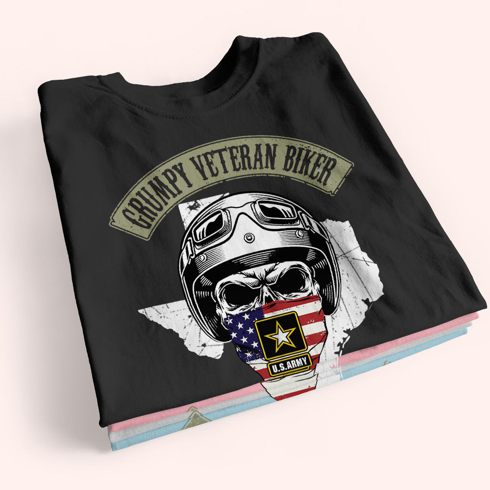 Veteran Custom Shirt Grumpy Veteran Biker Personalized Gift