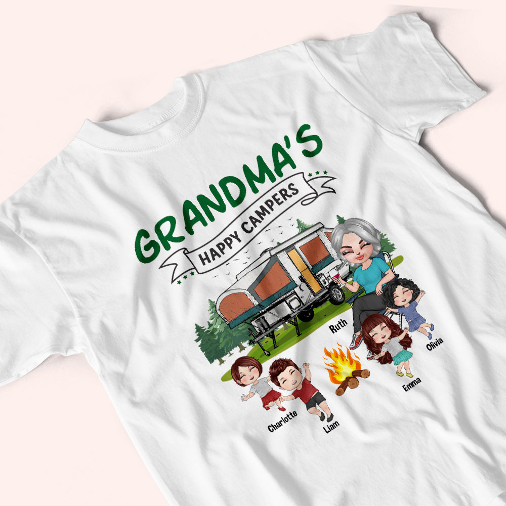 Camping Custom Shirt Grandma's Happy Campers Personalized Gift