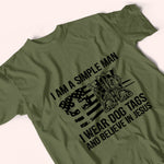 Veteran Custom Shirt I Am A Simple Man I Am A Veteran And Believe In Jesus Personalized Gift