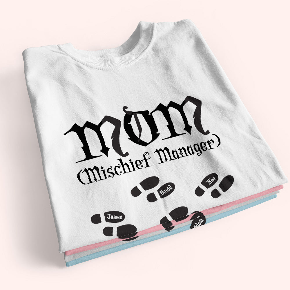 Parent Custom Shirt Mischief Manager And Mischief Supporter Personalized Gift