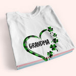 Grandma Custom Shirt With Grandkids Name Patrick's Day Personalized Gift