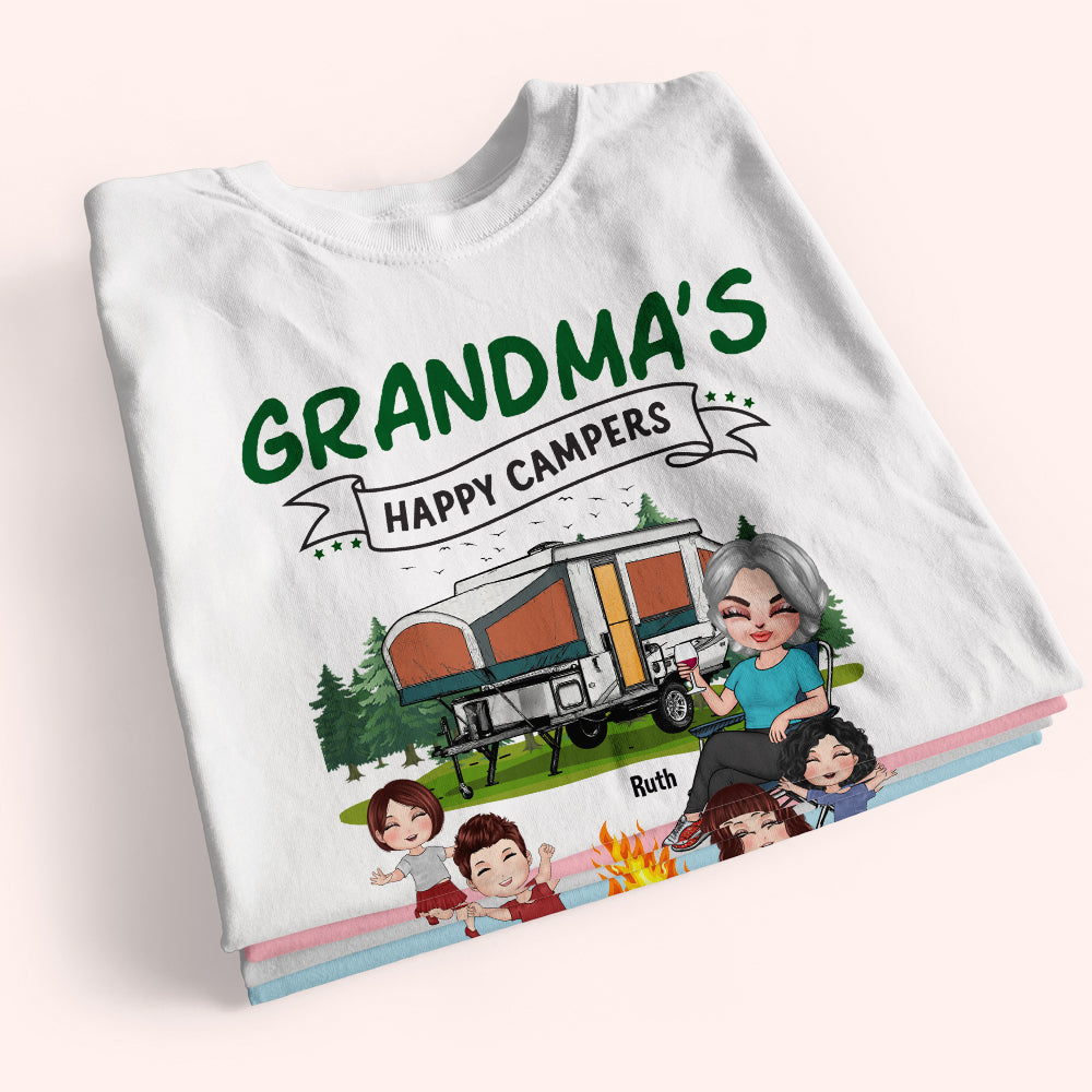 Camping Custom Shirt Grandma's Happy Campers Personalized Gift