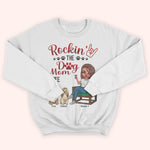 Dog Lady Custom Shirt Rockin The Dog Mom Life Personalized Gift For Dog Lover