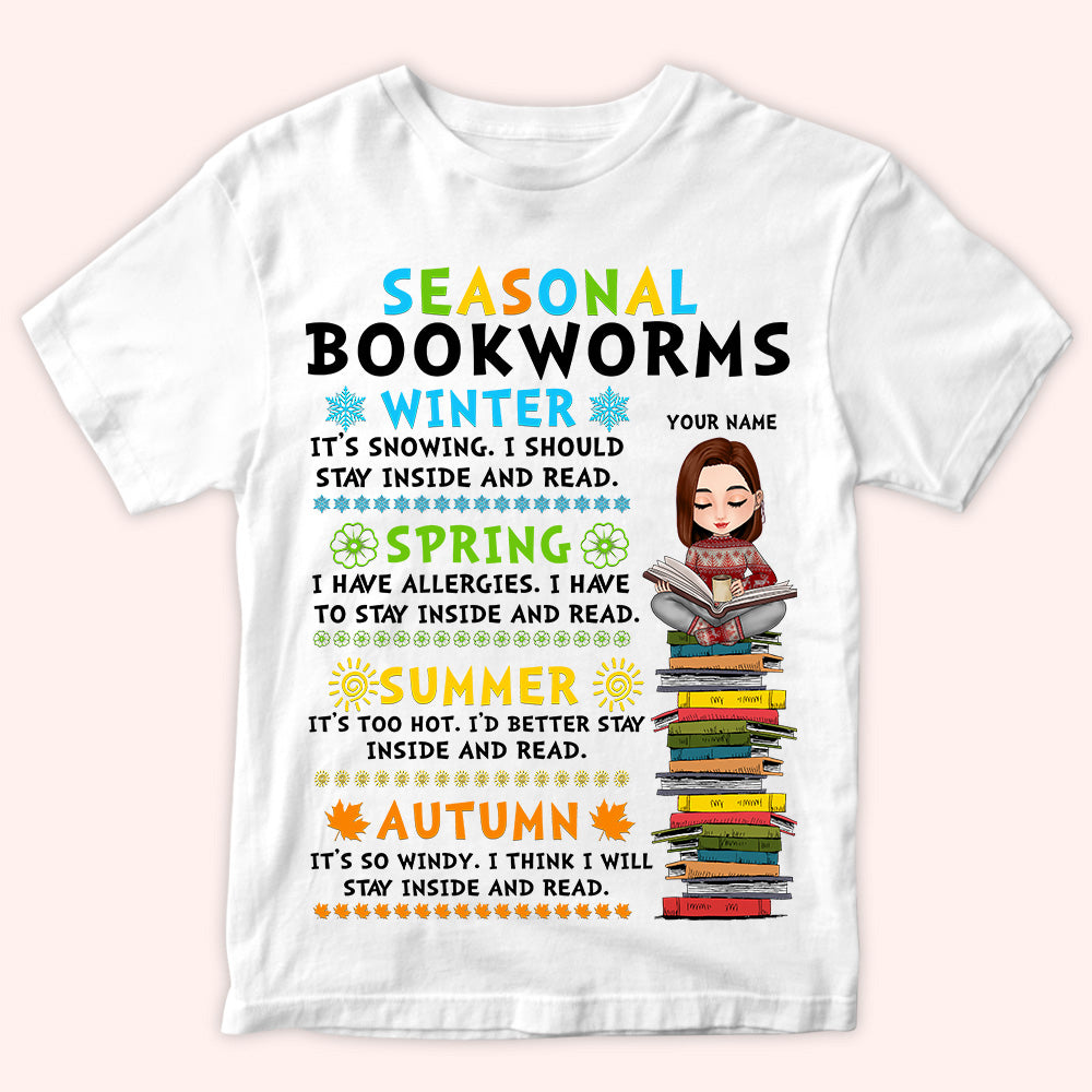 Book Reader Custom Shirt Seasonal Bookworms Personalized Gift For Book Lover