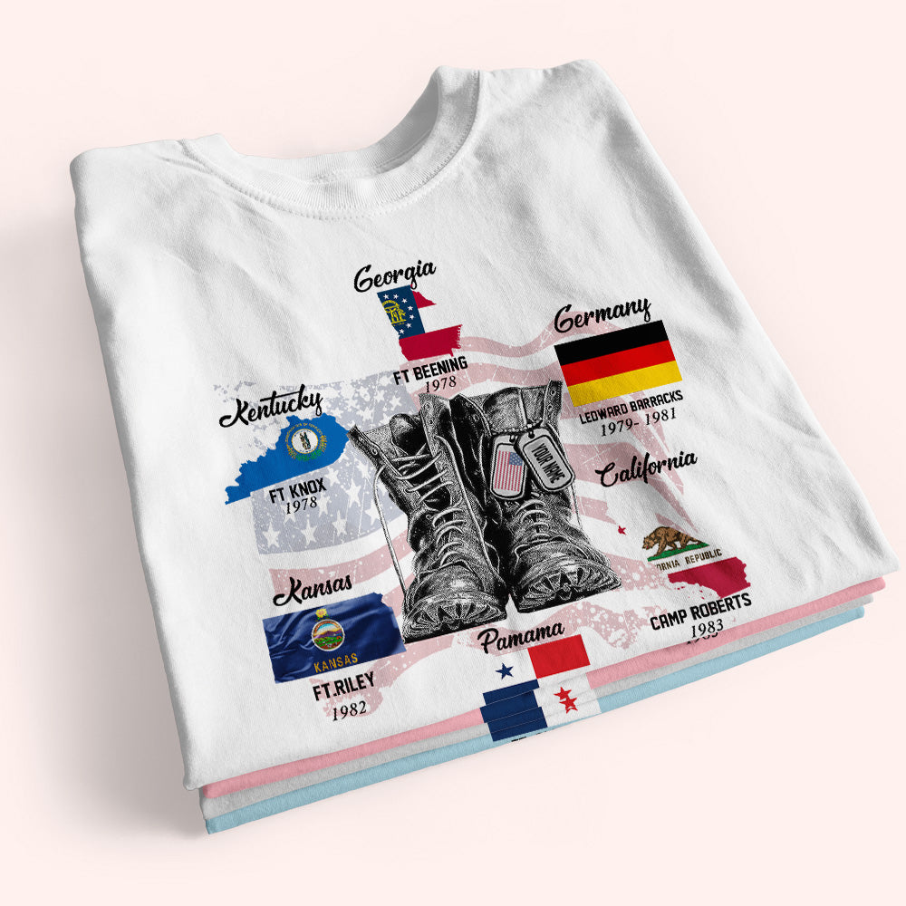 Veteran Custom Shirt Been There Done That And Damn Proud Of It Combat Boots Personalized Gift