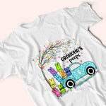 Easter Custom Shirt Grandma's Peeps Vintage Truck With Grandkids Name Personalized Gift