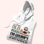 Dog Custom Shirt Simple Old Man Grumpy And Love My Dog Personalized Gift