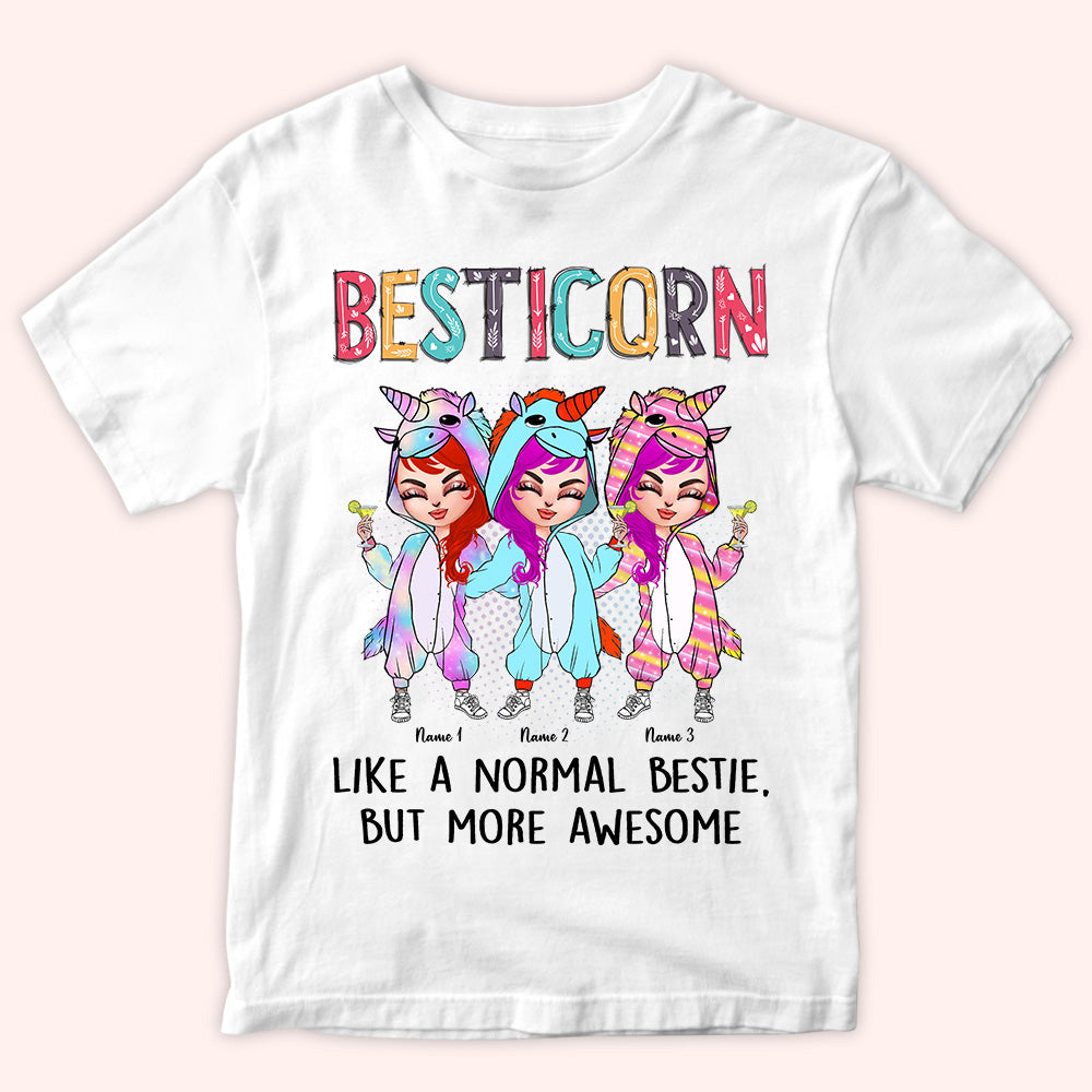 Bestie Custom Shirt Besticorn Like Normal Bestie But More Awesome Personalized Gift