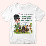 Gardening Custom Shirt Work In My Garden And Hangout With My Dogs Personalized Gift