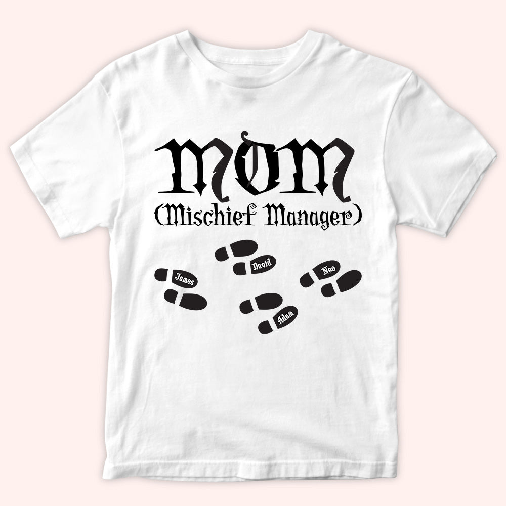 Parent Custom Shirt Mischief Manager And Mischief Supporter Personalized Gift