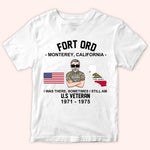 Veteran Custom Shirt I Was There Sometimes I Still Am Military Base Personalized Gift