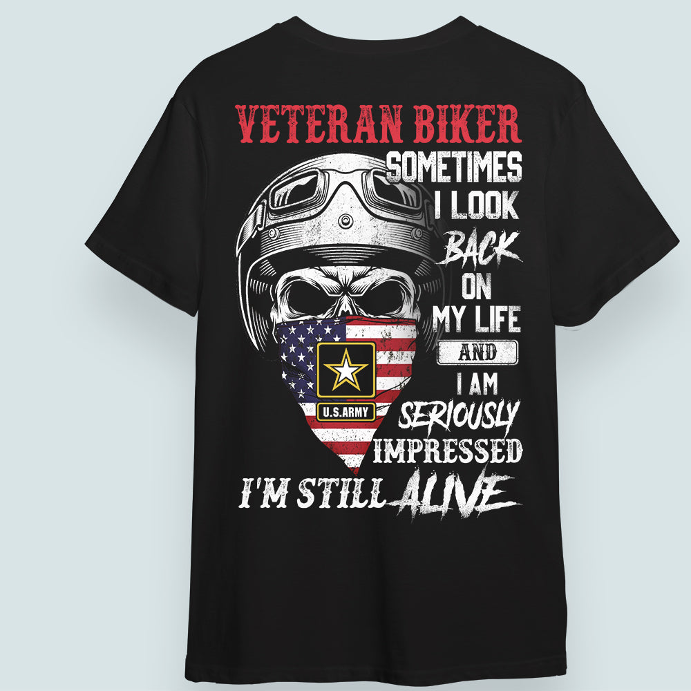 Veteran Biker Custom Shirt Sometimes I Look Back On My Life Personalized Gift