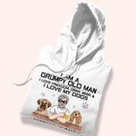 Dog Custom Shirt Grumpy Old Man Love Dogs Protect Family Personalized Gift