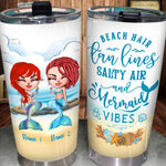 Mermaid Custom Tumbler Beach Hair Salty Air Summer Personalized Best Friend Gift