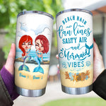 Mermaid Custom Tumbler Beach Hair Salty Air Summer Personalized Best Friend Gift