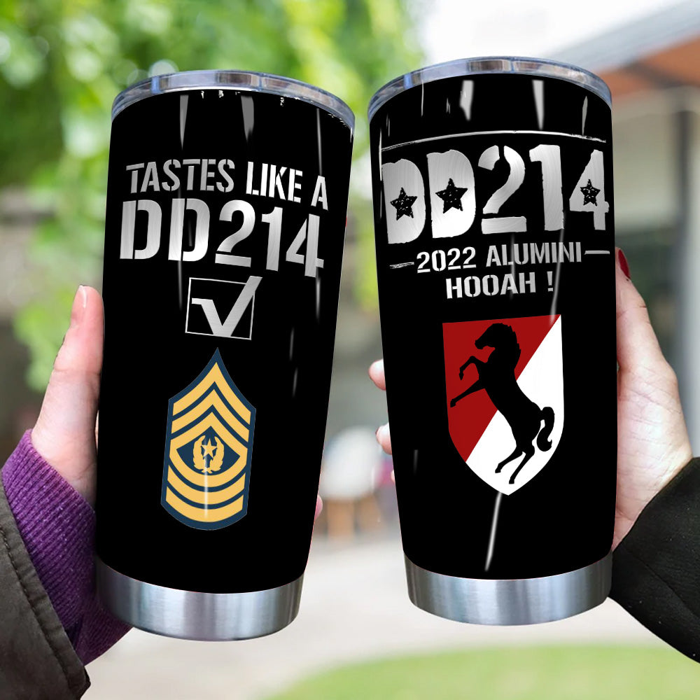 Veteran Custom Tumbler Tastes Like A DD214 Personalized Gift
