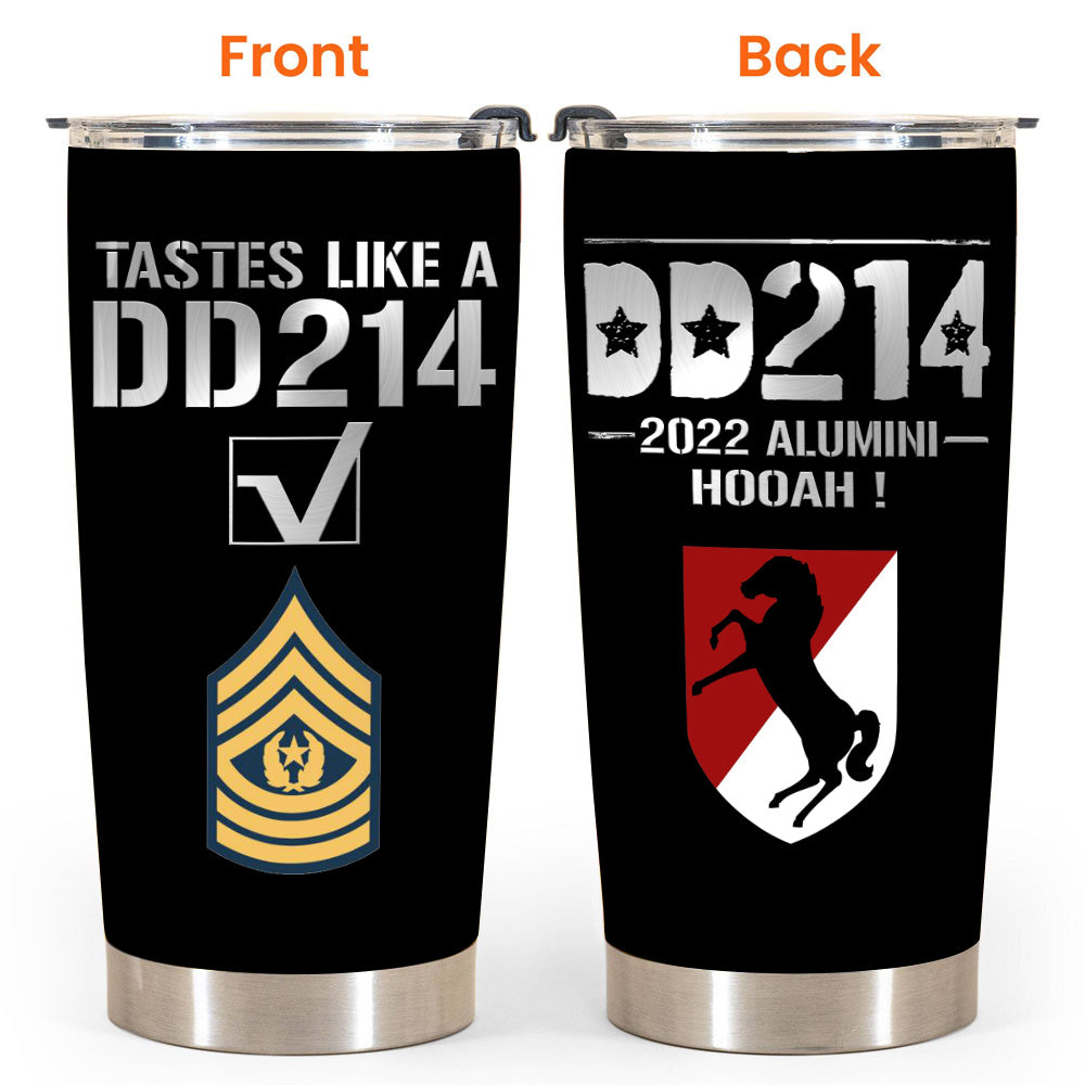 Veteran Custom Tumbler Tastes Like A DD214 Personalized Gift