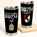 Veteran Custom Tumbler Tastes Like A DD214 Personalized Gift
