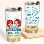 Mermaid Custom Tumbler Beach Hair Salty Air Summer Personalized Best Friend Gift