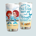 Mermaid Custom Tumbler Beach Hair Salty Air Summer Personalized Best Friend Gift