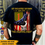 Veteran Custom Shirt Military Division Personalized Gift - PERSONAL84